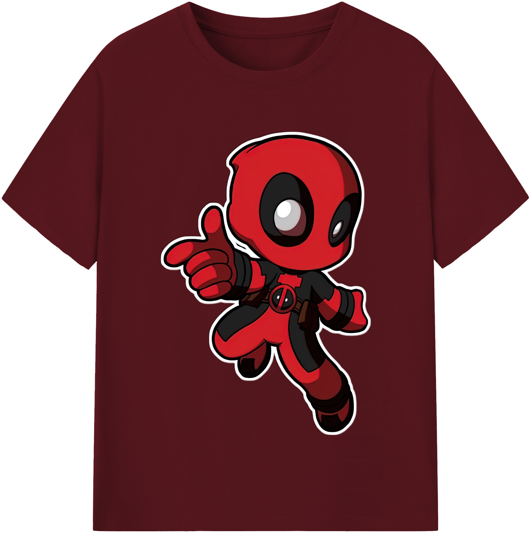 （画像用） Deadpool デッドプール 綿100％半袖Tシャツ（フロントプリント）